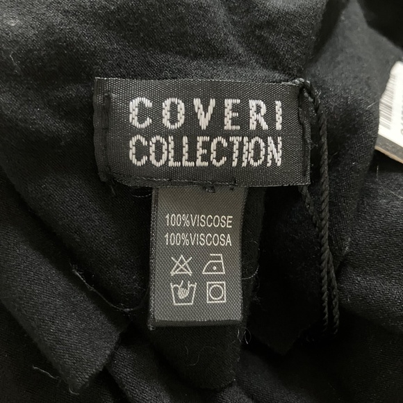 COVERI COLLECTION Black Lightweight Asymmetrical Backless Halter Maxi Vest - Picture 4 of 5